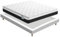 DEWINNER Ensemble Composè, Mémoire Matelas en Mousse 160x200x18 cm+Sommier tapissier volige,4 Pieds Inclus,Ensemble Matelas et sommier, (Épaisseur 18, 160x200cm)