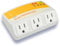 Three Outlet Voltage Surge Protector 120VAC 12A Home Appliances Brownouts Outlet for Refrigerator TV Air Conditioners