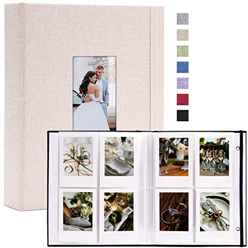 Vienrose Polaroid Fotoalbum Mini – 208 Fotos, Kompatibel mit Fujifilm Instax Mini 9/11/12/Evo & Polaroid Snap (Beige)