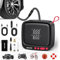 NEXPOW Elektrische Luftpumpe Akku Kompressor, 180 PSI Tragbare Luftpumpe mit Automatischer Abschaltung, Manometer, LED Taschenlampe für Auto, Motorrad, Fahrrad, Bälle und mehr