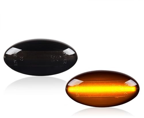 APAKA LED Blinker Seitenblinker Seitenmarkierungsleuchten für Peu-geot 1007 107 206 207 307 407 607 Partner Expert Cit-roen C1 C2 C3 C5 C6 Xsara Picasso Berlingo Jumpy, Blinkleuchte mit Canbus