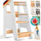 KIDIZ® Lernturm für Kinder ab 1 Jahr inkl. Lernuhr | 3-stufig Höhenverstellbarer Tritthocker aus Kiefernholz | spielerisch motorische Fähigkeiten fördern Montessori Learning Tower bis 50 kg belastbar