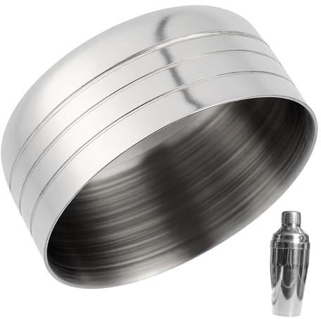 Hemobllo Tapa Inoxidable para Vaso de Cócteles y Shaker Cubierta Prueba de Salpicaduras Diseño Portátil y Multifuncional para Jugos y Bebidas Mezcladas