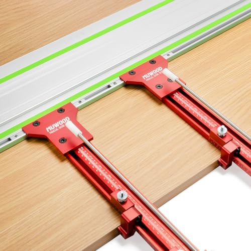 MUWOOD Track Saw Parallel Guide System for Woodworking Repeatable Rip Cuts for Track Saw Guide Rail Compatible with Festool, Makita, Milwaukee
