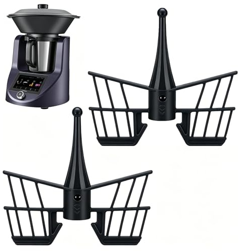 Monsieur Cuisine Connect Zubehör, 2 Stück Schneebesen mit Schmetterling, Knethaken für Monsieur Cuisine, Schwarz, Hochwertiges Küchenwerkzeug