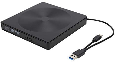 Ouitble USB 3.0 Externer DVD-Recorder, optisches Laufwerk, tragbarer, ultradünner Brenner mit Anti-Burnout-Chip für Laptop, Desktop, MAC OS, ABS-Material