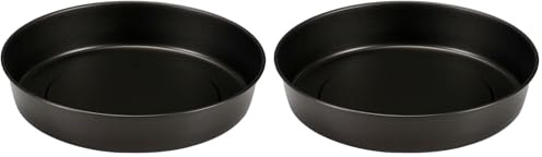 Formegolose, Moule à cake lisse Ø 28 cm, Acier avec revêtement antiadhésif, Noir (Lot de 2)