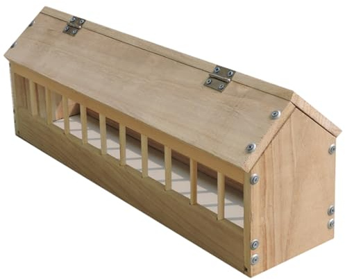 Comedero de Madera para Palomas a Prueba de derrames, Cuenco de alimentación para pájaros sin ensuciar para Aves de Corral y patitos