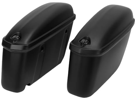 Luocute 22L Motorrad-Satteltaschen, Abschließbarer Wasserdichter ABS-Seitenkoffer, für Cruisers Mattschwarz