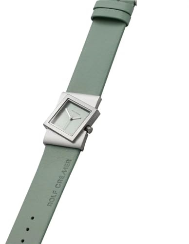 Rolf Cremer Turn S Stahl, Quarzuhr, Edelstahlgehäuse, Edelstahlarmband, Hellgrünes Zifferblatt, Minimalistisches Design, Spritzwasserschutz