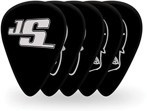 Planet Waves 1CBK6-10JS Joe Satriani Signature Celluloid Pick Collection Motiv Silver on Black mit 10 Picks in Heavy
