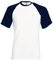 Fruit of the Loom Baseball T-Shirt, vers. Farben S,WeiÃŸ / Navy Blau