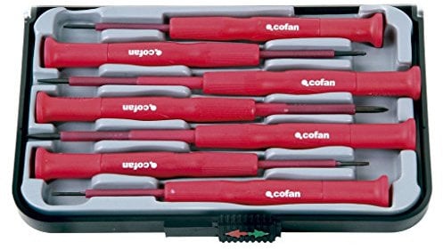 Cofan Set de Destornilladores de Alta Precisión Aislados | 7 piezas | Modelos Plano y Phillips
