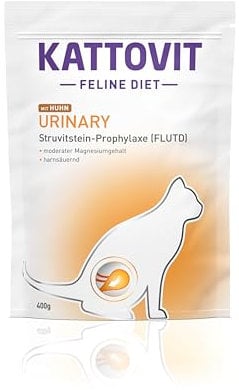 Kattovit - Niere/Renal Trockenfutter für Katzen | Katzen-Trockenfutter zur Unterstützung der Nierenfunktion für ausgewachsene Katzen. Diätfutter als Alleinfuttermittel | 6 x 400 g Huhn