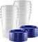HomeyGear (32 oz - 8 Pack) Twist Top Food Deli Containers Screw And Seal Lids, Stackable Reusable Quality Plastic Storage Containers with Screw-on Lids - BPA Free