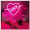 Love Neon Light Signs Night Light with Pedestal Cupid Heart Neon Light Room Decor Battery & USB Powered Pink Signs Neon Lamps Pink Light up Bedroom Living Room Wedding Party Christmas by ENUOLI