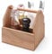HENDI Besteckbehälter, Besteckfass, Besteckkorb, Utensilienhalter, Tisch Caddy, Besteckträger, Besteck Caddy, GroÃŸen Tragegriff, 2 Besteckfächern, 190x160x(H)200mm, Holz