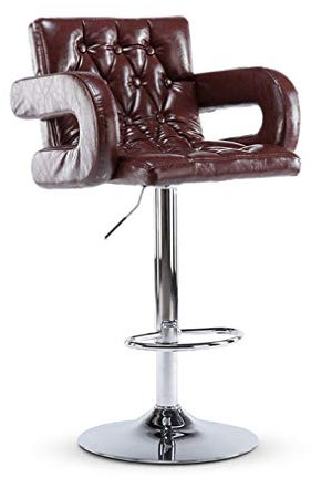 Edelstahl Barhocker Mit Lehne 2er Set,Barhocker 2er Set,höhenverstellbar,barhocker Amazon,Wohnzimmer Drehhocker (Color : Bar stools Set of 2 Brown)