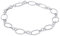 MATERIA Damen-Kette 925 Sterling Silber - Collier Halskette oval 19mm Glieder rhodiniert in Schmuck Etui K81-60 cm