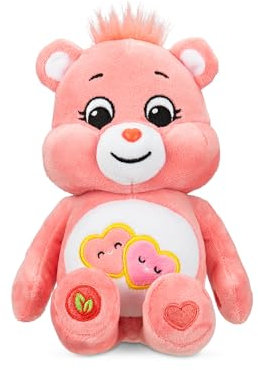Care Bears - Basic Fun Love-A-Lot Bear 22 cm Bean Plush – Sammelbares Kuscheltier mit Herzbauchabzeichen, Kuscheliges Geschenk für Kinder ab 4 Jahren, Ideal für Mädchen & Jungen