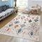 TT Home Wohnzimmer Teppich Kurzflor Skandi Ethno Design Abstrakt Farbenfroh Pastell, Farbe:Bunt, Größe:80x150 cm
