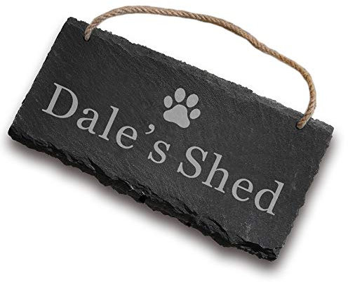 Slate Garden Plaques Personalised House Signs Outdoor Decoration Man Cave Door Signs for Inside or Outside