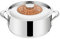 Lagostina Emozione Risottiera + Coperchio con Inserto in Ciliegio Ø 24 cm, Pentola Induzione e Gas in Acciaio Inox 18/10 e Legno, con Fondo Lagotherm Triplo Strato e Ampi Manici Saldati