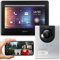 GOLIATH Full-HD Video Türsprechanlage, Unterputz Türstation in Silber, 1 Familienhaus Set, Touchscreen Monitor schwarz, 2 Draht Bus Gegensprechanlage, 2 Megapixel Kamera, 180° Weitwinkel, AV-BUS-102