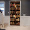 JFEDMN Türtapeten Vintage Bücherregal Selbstklebend 3d Türtapete Türposter Tapete Abnehmbar Wasserdicht Art Wandbild Tür Aufkleber Für Wohnzimmer Schlafzimmer Kinderzimmer 82x200cm