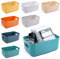 Plastic Storage Basket, Multiple Colour Storage Boxes, Organizing Bins for Kitchen Storage, Storage Boxes for Shelves Cupboard Organizer, Office, School and Home (7Pcs Large)