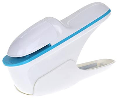 Grapadora sin grapas, grapadora manual, grapadora portátil sin grapas para folletos, periódicos, folletos, blanco