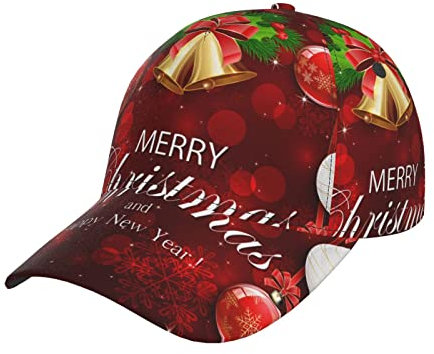 Spirit of The Lotus Baseball Cap Snapback Hut für Damen und Herren mit verstellbarem Kopfband, flache Bill Hats, Weihnachtskugel goldene Glocke, Einheitsgröße