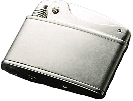 Foern Mechero de Latón, Tamaño de Bolsillo,Regalos para Papá, Hombres, Padres y Amigos,en una Caja de Regalo,Silver