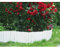 VOSS.garden Steckzaun 200x30cm Holz-Gartenzaun Beetumrandung, weiß, Zaun, dekorativer Zaun, Gartendeko, Deko, Mini-Zaun, flexibel, Umzäunung für Beete
