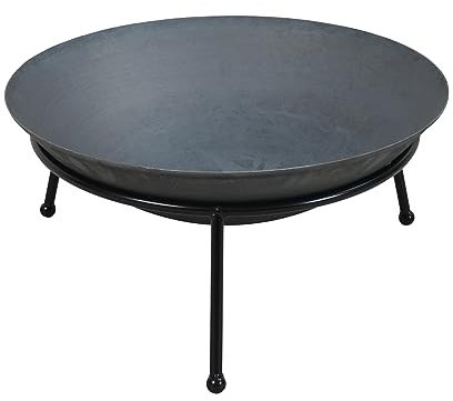 TAINO Brasero rond à trépied en fonte noire pour le jardin et l'extérieur