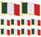 WRITWAA 30 Pz Spille Bandiera Italiana in Ferro, Decorazione Per Abbigliamento, Perfette Per Festival E Riunioni