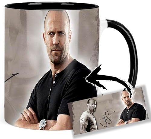 Jason Statham Tasse Innen & Henkel Schwarz Keramikbecher Mug