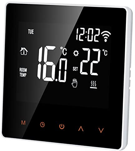 Sunydog Smart Thermostat,Wi-Fi Digital Temperature Controller APP Control LCD Display Touch Screen Week Programmable Electric Floor Heating Thermostat for Home School Office Hotel 16A