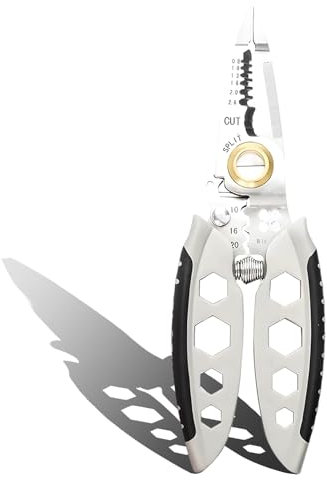 Georcep 7 Inch Multipurpose Wire Stripper, Electrician Crimpe Pliers, Wire Stripper Tool, Electrician Pliers, Electrical Wire Strippers