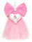Crociedelizie, fiocco nascita bimba in tulle rosa disegno nome personalizzato elegante semplice coccarda fuori porta cuore