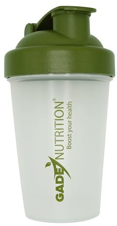 Gade Nutrition Shaker Bottle Blender - 16oz - 400ml | BPA free and phthalate-free | Pre Workout Protein Drink Cocktail Shaker Cup, Leak Proof Lid
