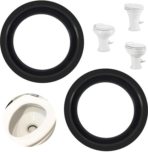LIANCHEN 2 pièces Joint de toilette pour caravane Joint de chasse d'eau pour camping-car Jeu de joints de toilettes en VR Kit d'étanchéité pour toilettes en VR Convient à Dometic RV 300 310 320 (A)