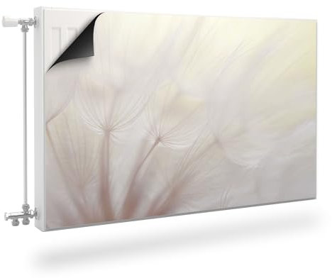 Muralo Radiator Cover, Magnetic Radiator Cover for Panel Radiators Made of Steel or Sheet Metal - Odourless and Safe for Health - Dandelion Seeds Width 90 cm x Height 60 cm