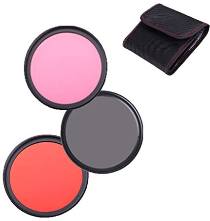 Kamera-Objektiv-Farbfilter-Set für Nikon Coolpix P950 Digitalkamera, Orange / Rosa / Grau