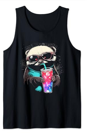 Boba Paresseux Boba Shake – Paresseux japonais mignon kawaii Débardeur