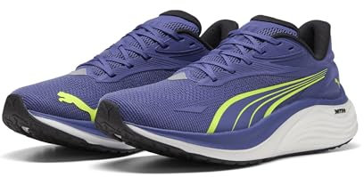 PUMA Electrify Nitro 4, Zapatillas para Correr de Carretera Hombre, Blue Crystal-Yellow Alert, 42 EU