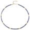 Aleasha Lapislazuli Kette Boho Halskette Damen Edelstahl mit Blau Edelstein 45cm verstellbar Handgef ertigt Choker für Sommer Strand Schmuck Geschenke
