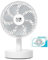 MUVIP Ventilador Portátil Plegable 8 Oscilante con Batería Recargable 3600mAh, 4 Velocidades, USB Tipo C, Compacto y Ajustable - Ideal para Hogar y Oficina
