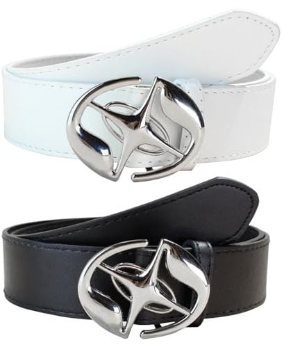 Stroyayo Y2k Gürtel 2 Stück - Vintage Gothic Punk Moon Star Schnallengürtel für Die Dekoration Von Jeanshosen