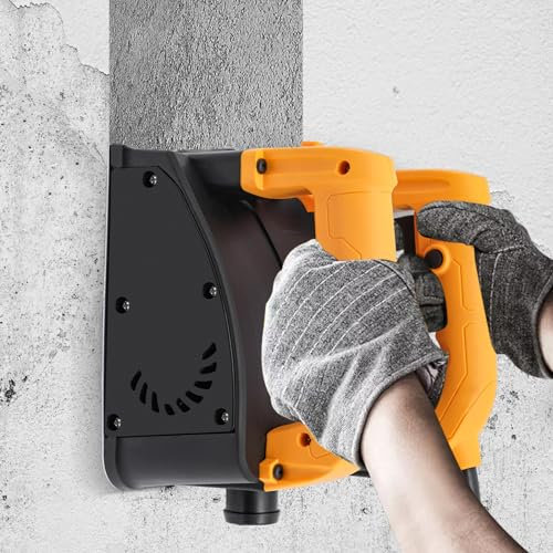 Begoniape 1200W Wandhobelmaschine Hobelmaschine mit 26 Klingen Spitzes Elektrohobel Handhobelmaschine, Spitzes Dreieck/Flach Messerkopfes, Hobeltiefe: 1-4mm, Breite der Hobelwand: 15cm